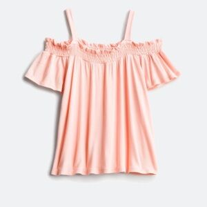 Kids Off-Shoulder Pink Top